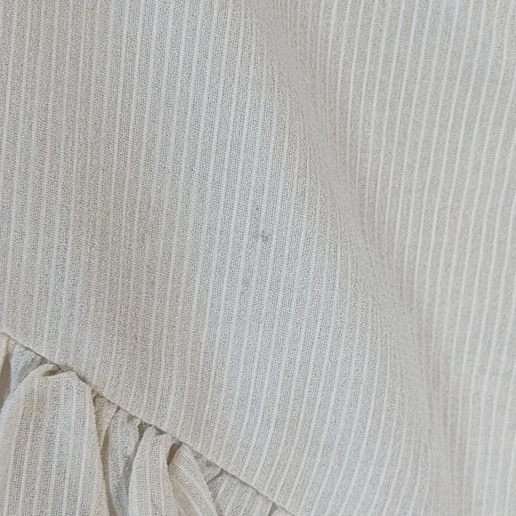 Asos Mini Dress Womens 8 Beige Ruffle Cutout Sheer Fairy Boho Festival Whimsy - Picture 9 of 9